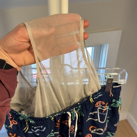 Chubbies The Neon Lights Classic Swim Trunk- Men's Small - Palm Tree, Flamingo - Picture 5 of 6